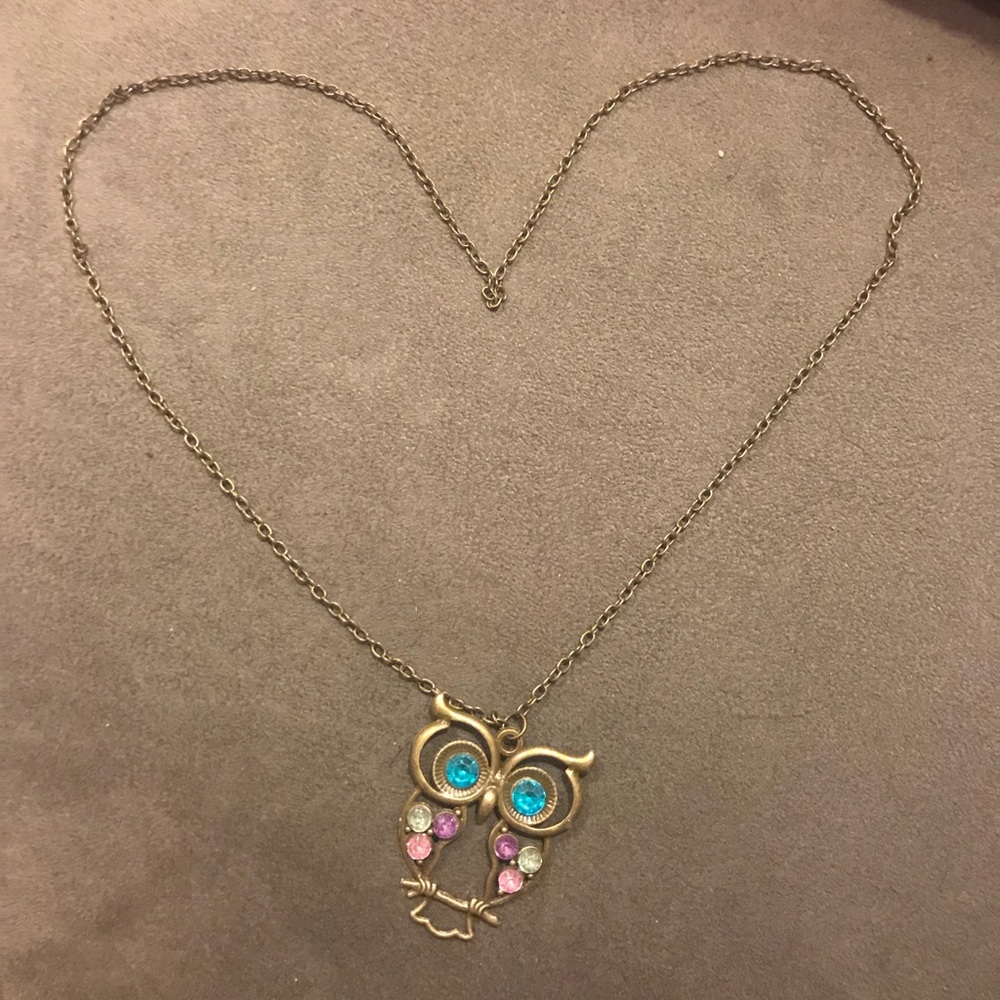 Colorful owl necklace